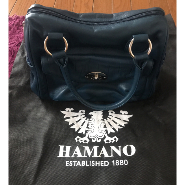 濱野皮革工藝/HAMANO(ハマノヒカクコウゲイ)のHAMANO本革バッグ2Way レディースのバッグ(ボストンバッグ)の商品写真