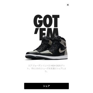 ナイキ(NIKE)の国内正規 27cm SNKRS購入 AIR JORDAN1 shadow aj1(スニーカー)