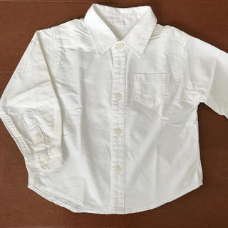 ニシマツヤ(西松屋)の綿 白シャツ サイズ100 (ブラウス)