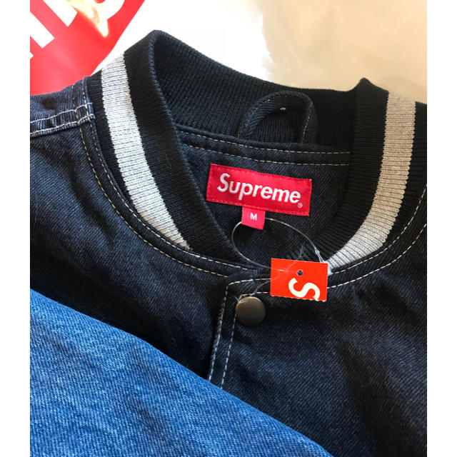 Supreme - supreme denim varsity jacket Mサイズ 18ssの通販 by ...