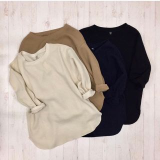 ユニクロ(UNIQLO)のUNIQLO ワッフルクルーネックT 七分袖(Tシャツ(長袖/七分))