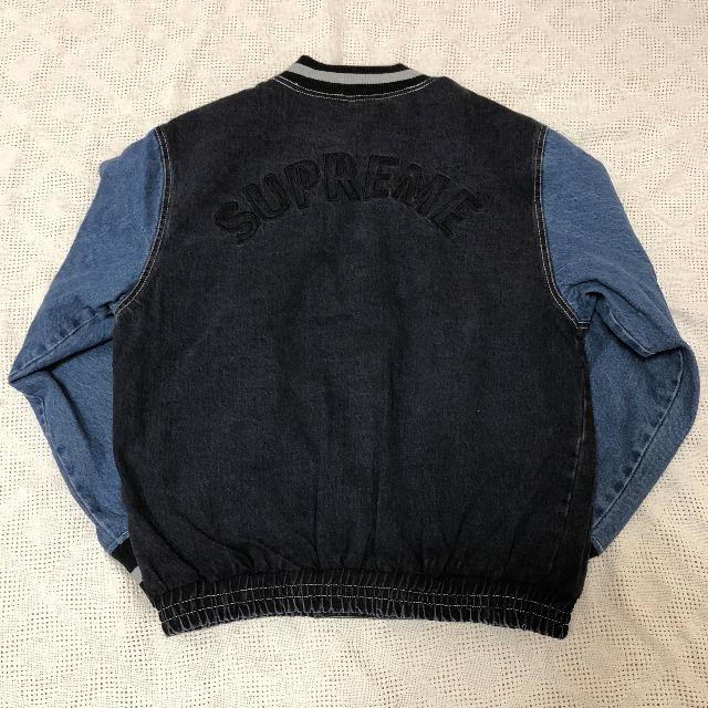 送料込 M Denim Varsity Jacket Supreme 新品