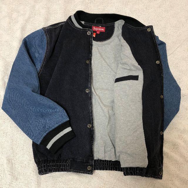 送料込 M Denim Varsity Jacket Supreme 新品