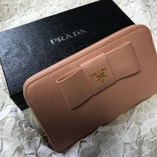 プラダ(PRADA)のプラダ長財布 ラウンドファスナー 小銭入れ部分未使用(長財布)