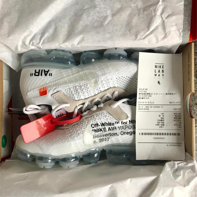 即発送 25.5 NIKE THE 10 VAPORMAX off-white①