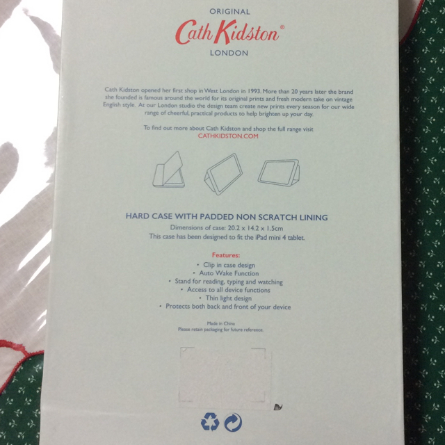 Cath Kidston(キャスキッドソン)のCath Kidston iPad mini 4 tablet case スマホ/家電/カメラのスマホアクセサリー(モバイルケース/カバー)の商品写真