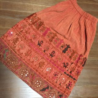 マライカ(MALAIKA)のマライカ〜ミラーワーク刺繍スカート(ロングスカート)