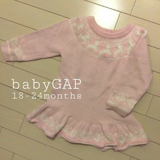 ベビーギャップ(babyGAP)の90 babyGap コットンニット チュニック ワンピ　　(ワンピース)