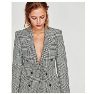 ザラ(ZARA)のZARA ザラ 新品 チェック柄ジャケット ジャケット グレンチェック ダブル(テーラードジャケット)