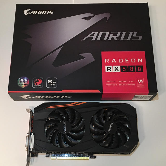 AORUS RADEON RX580 GPU 3個分
