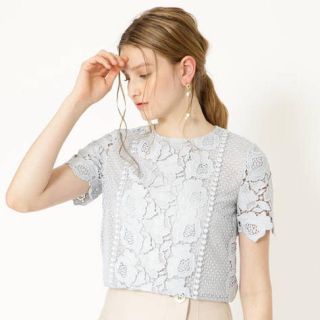 ジルスチュアート(JILLSTUART)の新品 タグ付き JILLSTUART ジルスチュアート ファビレースブラウス(シャツ/ブラウス(半袖/袖なし))