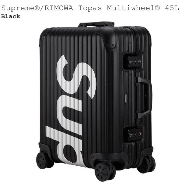 Supreme - 送料込み確実正規品 supreme  RIMOWA スーツケース 45 黒