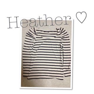 ヘザー(heather)のheather ボーダーTシャツ ♡(Tシャツ(長袖/七分))