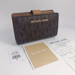 マイケルコース(Michael Kors)の新品！MICHAEL KORS　MK柄　折り財布　ブラウン/MK21(財布)