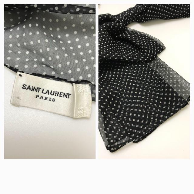 Saint Laurent(サンローラン)のサンローラン チョーカー ネック ボウタイ リボン ドット スカーフ レディースのアクセサリー(ネックレス)の商品写真