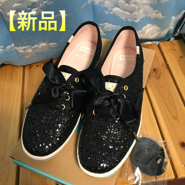 Kate Spade New York 未使用 ケイトスペード グリッター スニーカー ブラック 新品 黒 24の通販 By てっちゃん S Shop ケイトスペードニューヨークならラクマ