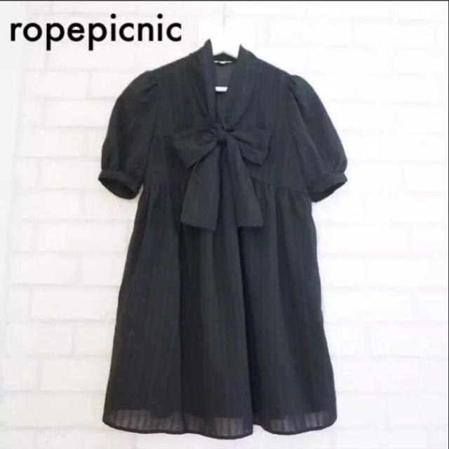 Rope' Picnic(ロペピクニック)のrope picnic リボンワンピース レディースのワンピース(ミニワンピース)の商品写真