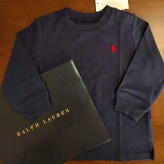 ラルフローレン(Ralph Lauren)の春夏 定番 ラルフローレン 長袖 Tシャツ ロンＴ ネイビー 紺 12M 80(Ｔシャツ)