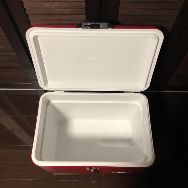 美品】コールマン スチールベルトクーラーボックス 美品】コールマン スチールベルトクーラーボックス