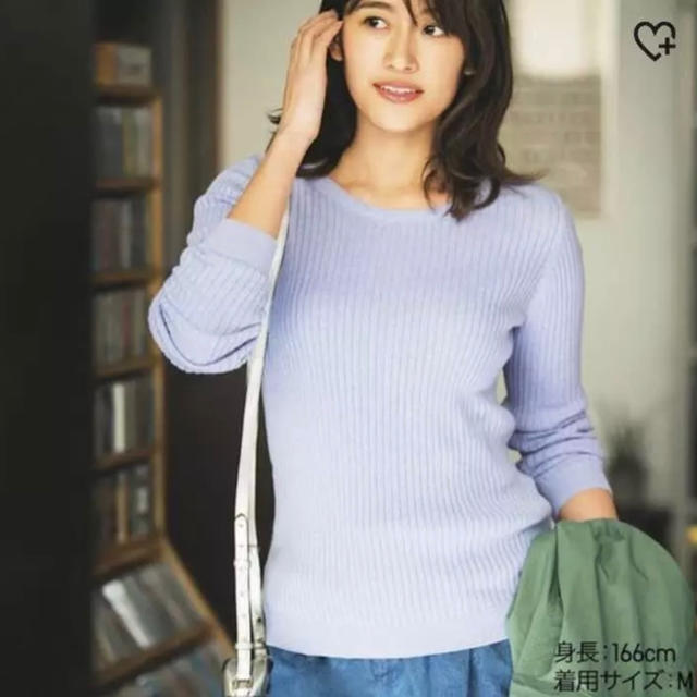 UNIQLO(ユニクロ)のUNIQLO コットンカシミヤリブセーター レディースのトップス(ニット/セーター)の商品写真