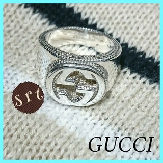 グッチ(Gucci)の極美品 グッチ 最新 インターロッキングG ワイド リング 正規品(リング(指輪))