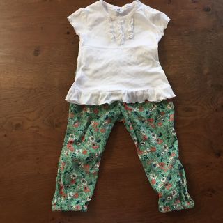 ベビーギャップ(babyGAP)の白トップス&GAPズボンセット(その他)