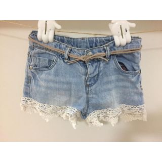 ザラキッズ(ZARA KIDS)のなぁ様 ZARAデニムレースパンツ86(パンツ)