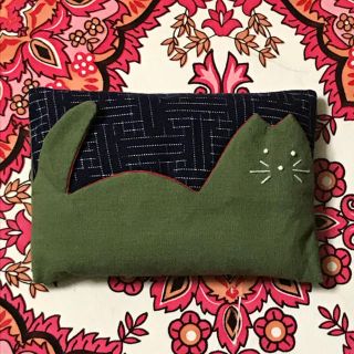 ティッシュカバー 猫刺繍(ティッシュボックス)