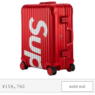 シュプリーム(Supreme)のsupreme×rimowa red 45L 即日発送 未開封(トラベルバッグ/スーツケース)