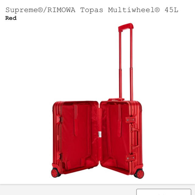 Supreme(シュプリーム)のSupreme/RIMOWA Topas Multiwheel 45L Red メンズのバッグ(トラベルバッグ/スーツケース)の商品写真