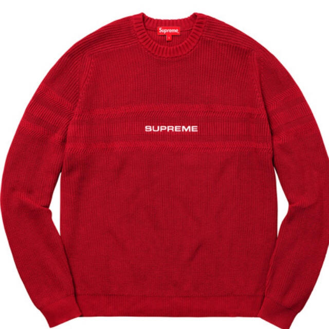 Supreme(シュプリーム)のChest Stripe Raglan Sweater Mサイズ メンズのトップス(ニット/セーター)の商品写真