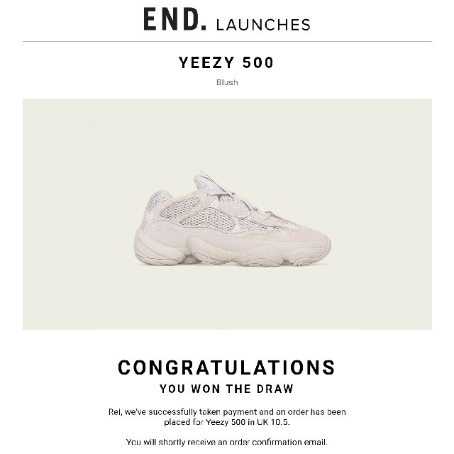 【29cm】yeezy 500 Blush