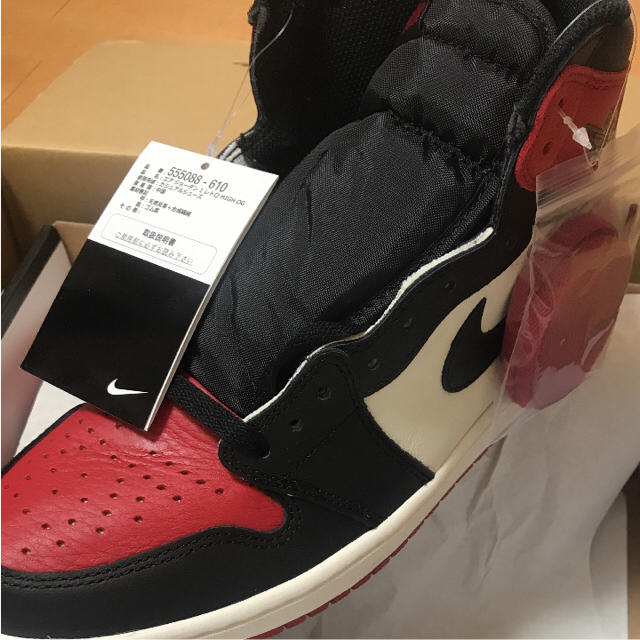 NIKE(ナイキ)の新品 AIR JORDAN1 27.0cm ジョーダン1 bred  TOE メンズの靴/シューズ(スニーカー)の商品写真