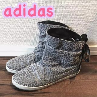 アディダス(adidas)の【オシャレ】adidas NEO レオパード ハイカットスニーカー 23.5㎝♡(スニーカー)