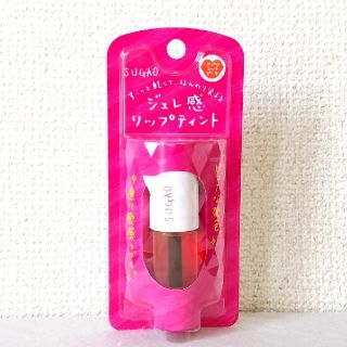 ロートセイヤク(ロート製薬)の新品未使用【スガオ】　ジュレ感リップティント　アプリコットピンク(口紅)