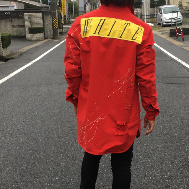 OFF-WHITE(オフホワイト)のoff-white ダメージジャケット Sサイズ メンズのジャケット/アウター(Gジャン/デニムジャケット)の商品写真