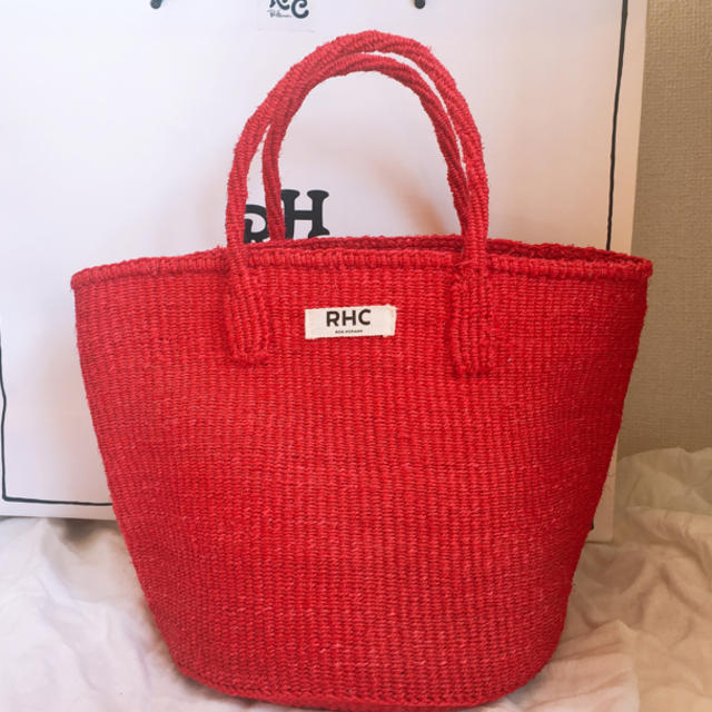 Ron Herman(ロンハーマン)の美品 RHC ロンハーマン カゴバッグ ピンク レディースのバッグ(かごバッグ/ストローバッグ)の商品写真