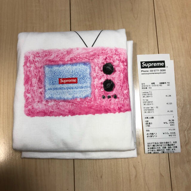 Supreme TV Tee 白 M