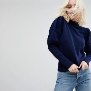 エイソス(asos)のさくぴさま専用 試着のみ ASOS パフスリーブニット(ニット/セーター)