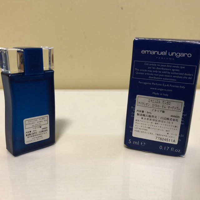 emanuel ungaro(エマニュエルウンガロ)のエマニュエルウンガロ　アパラシオン　コバルト　オム　EDT5ml コスメ/美容の香水(香水(男性用))の商品写真