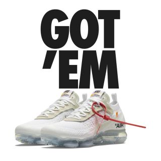 ナイキ(NIKE)の白27cm off-white nike vapormax the ten (スニーカー)