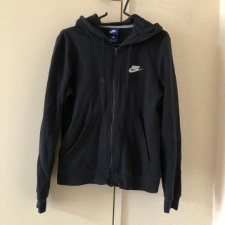 ナイキ(NIKE)のNIKE パーカー ジップアップ 黒 ナイキ L(パーカー)