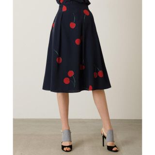 バナーバレット(Banner Barrett)のバナーバレット cherry print flare skirt(ひざ丈スカート)