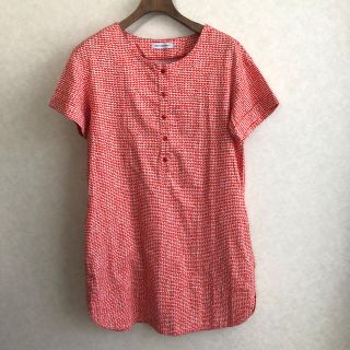 マリメッコ(marimekko)のマリメッコ marimekko☆ヘンリーネックシャツワンピース(ひざ丈ワンピース)