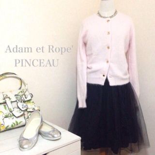 アダムエロぺ(Adam et Rope')の美品PINCEAUアンゴラカーディガン(カーディガン)