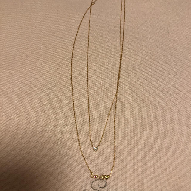 アーカー AHKAH♡クリスマス ドリームスペルハート ネックレス k18
