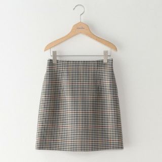 スティーブンアラン(steven alan)のCHECK TIGHT SKIRT ベージュ(ひざ丈スカート)