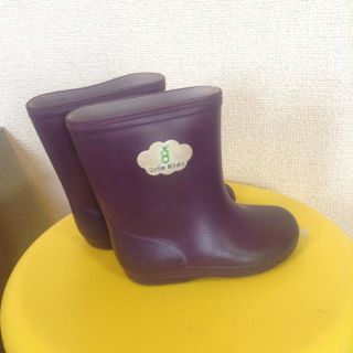 ユナイテッドアローズグリーンレーベルリラクシング(UNITED ARROWS green label relaxing)のGrin Kids☆グリンキッズ☆長靴☆レインブーツ☆14センチ☆パープル☆紫 (長靴/レインシューズ)