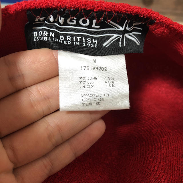 KANGOL(カンゴール)のKANGOL Bermuda 504 Red カンゴール ベレー 赤 春夏 中古 メンズの帽子(ハンチング/ベレー帽)の商品写真