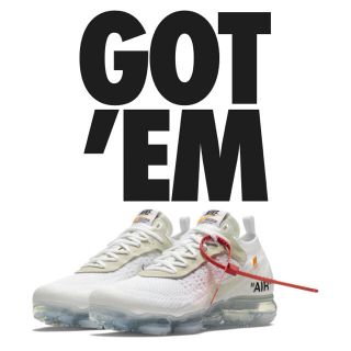 ナイキ(NIKE)のOff-White Nike Air VAPOR MAX 24.5 White(スニーカー)